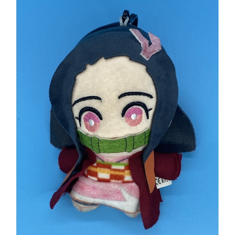 Demon Slayer Nezuko Kamado Plush Keychain Mini Mascot Anime Doll Toy Loose